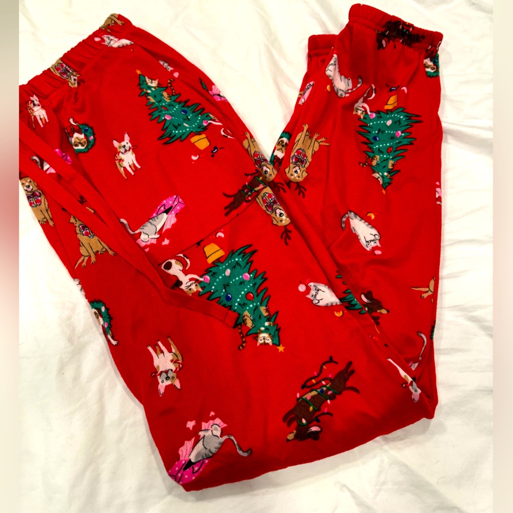 Joyspun Dog print Christmas Pajama Pants